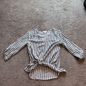 Striped Gray Women's Top